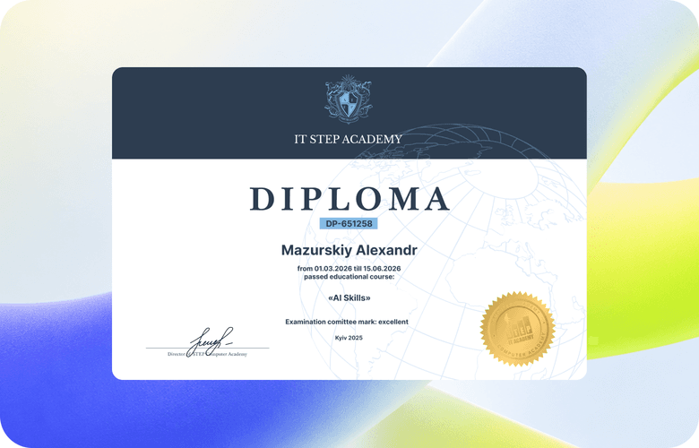 After completing the course, the student receives an IT STEP certificate